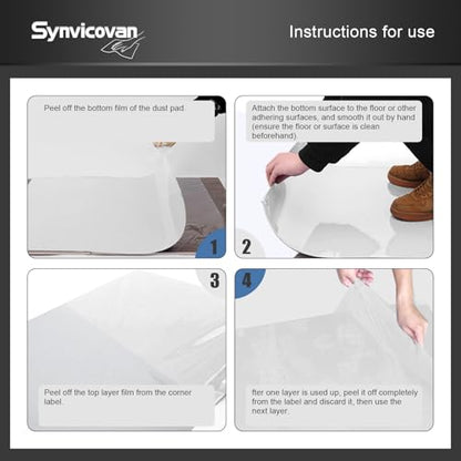 24" x 36" Sticky Mat (5 Packs,150 Sheets,30 Sheets/Pack) - color: Transparent, size: 24" x 36"