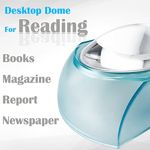 MAGDEPO 5X Desktop Dome Magnifier Paperweight 3 inch Magnifying Glass Optical Oval Acrylic Lens for Seniors with Low Vision or People Reading Books, Bible, Newspaper, Maps, Fine Print, Coins, Stamps - size: 3.3" x 2.6"
