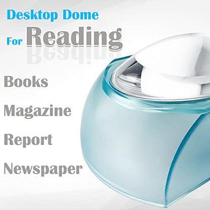 MAGDEPO 5X Desktop Dome Magnifier Paperweight 3 inch Magnifying Glass Optical Oval Acrylic Lens for Seniors with Low Vision or People Reading Books, Bible, Newspaper, Maps, Fine Print, Coins, Stamps - size: 3.3" x 2.6"