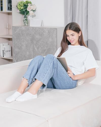 IDEGG No Show Socks Women 10 Pairs Low Cut Anti-Slid Athletic Casual Socks - color: Color D - 5 White and 5 Gray, size: 7.5-9