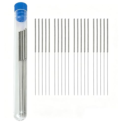 3D Printer Nozzle Cleaning Kit, 20 Pcs 0.4mm Stainless Steel Nozzle Cleaning Needles, 3D Printer Cleaning Needles for Creality Ender 3/K1/MK8/V6, Sturdy and Durable, Ease of Use