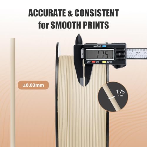 ERYONE Matte PLA Basic 3D Printer Filament 1.75 +/- 0.03mm, Matte Filament 1KG(2.2LBS) Spool, Khaki - color: Lite Matte Khaki