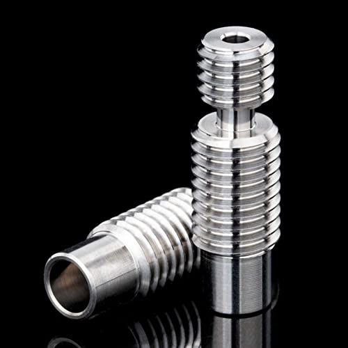 V6 All Metal Titanium Alloy Heatbreak,All Metal New GRADE5 V6 Titanium Alloy for V6 Hotend Heater Block for Prusa i3 MK3/MK3S Heatbreak 1.75MM Filament.(2PCS Titanium Alloy) - color: Heatbreak-Titanium Alloy