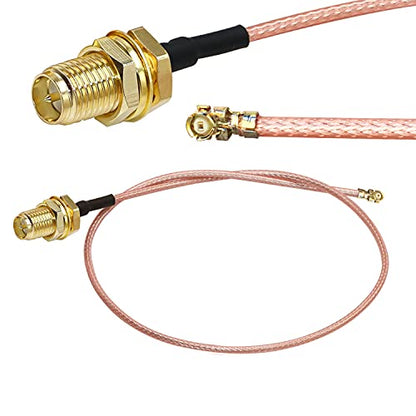 TUOLNK RP-SMA to IPX MHF1 Coax Cable UFL U.FL to RPSMA Female Pigtail Coaxial Low Loss Cable for WiFi Router Mini PCI Extension Antenna - 12 Inch (30cm) 5pcs - size: 12inch