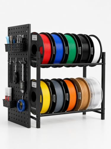 3D Printer Filament Storage Rack, Heavy Duty Metal Desk/Stand Organizer - size: Size 3