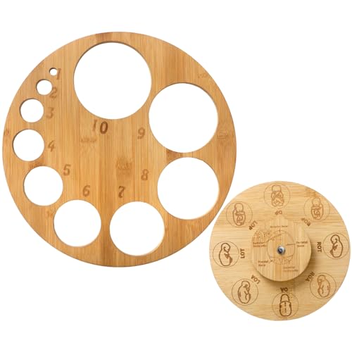 GlikCeil Cervical Dilation Board for Midwife Doula Birth and Midwife Fetal Position Tool Cervical Dilation Chart and Carved Wooden Fetal Position Wheel for Student Midwife Doctor Gift
