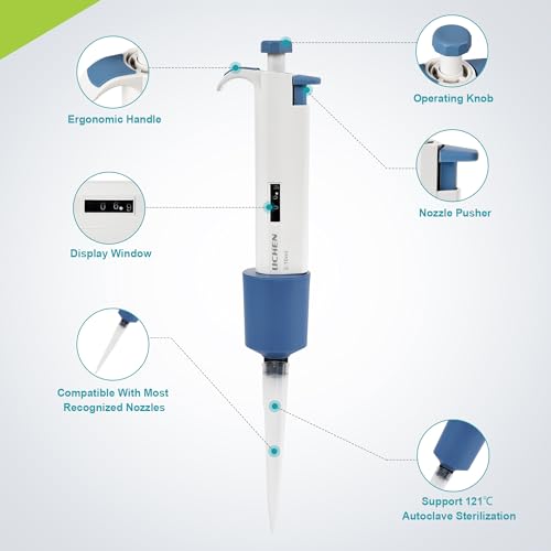 LICHEN Micropipette Adjustable 2-10ml with Pipette Tips - size: 2-10ml