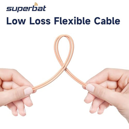 Superbat SMA to N Adapter Cable 12inch Low Loss RG316 SMA Male to N Female Bulkhead Coax Jumper (2Pcs) for 3G/4G/LTE Lora Gateway Hotspot Radio ADS-B Receiver (Pack of 2) - size: 30cm/12inch (Pack of 2), style: sma male to n female