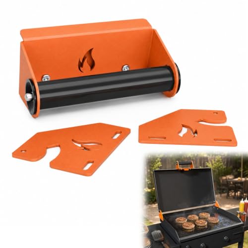 Handle & Hinge Kit for Blackstone Griddle 28" 36" 44" Lid Hinges and Handle - color: Orange