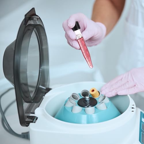 PATIKIL 10ml Centrifuge Tubes, 6 Pcs Glass Graduated Centrifuge Vials with Screw Cap Conical Bottom Test Tube Storage Container for Sample Laboratory Liquid - size: 10ml