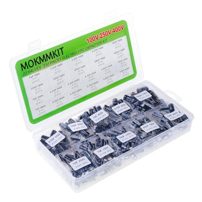 22 Values, 1uF-100uF, 100V 250V 400V, Aluminum Electrolytic Capacitor Kit - style: 100V-400V 330PCS