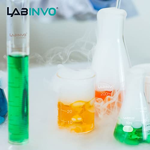 Low Form Graduated Glass Beaker, 2pcs of Vol.1000ml, 3.3 Borosilicate Glass Beaker Set, IN-BKL1000 - style: 2 PCS of 1000 mL
