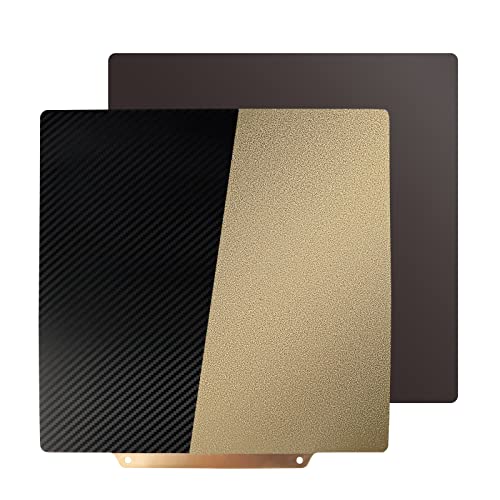 IdeaFormer 235x235mm Double Sided Build Plate Carbon Fiber PET+Coated Textured PEI Flexible Build Plate for Ender 3/3 Pro/ 3 V2/ 5/5 Pro/for Neptune 3 Pro/for Voxelab Aquila/C2/X2 (with Magnetic Base) - color: PET+PEI With Magnetic Plate, size: 235x235mm