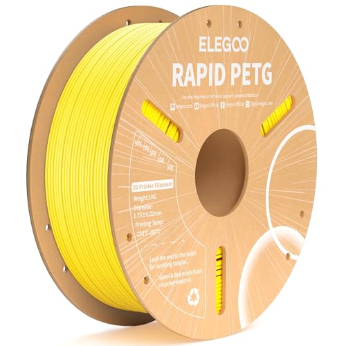 ELEGOO Rapid PETG 3D Printer Filament 1.75mm Yellow 1KG - color: 1kg Yellow