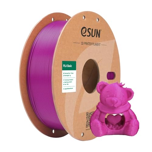 eSUN PLA Basic Filament 1.75mm Purple, 1KG Spool (2.2 LBS) - color: 1.purple, size: 1KG