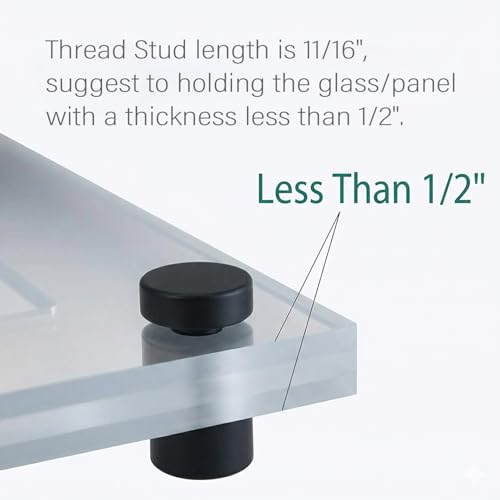 Lantee 20pcs Black Sign Standoff Screws, Stainless Steel Wall Mount Standoff Holders, Heavy Duty for 1/2" Thick Acrylic/Glass 3/4" x 1"(19x25mm) - color: Black, size: 3/4" x 1" / 19 x 25mm