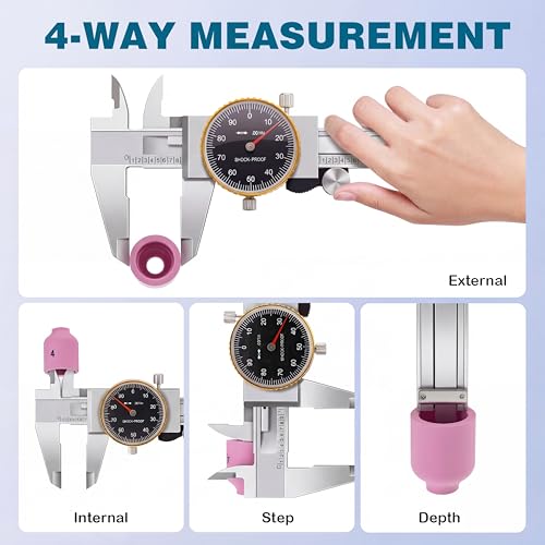 Dial Caliper 0-6" Precision 0.001" Accuracy with Protective Case