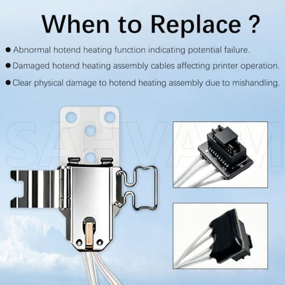 P2S Hotend Heating Assembly for Bambu Lab P2S, Ceramic Zirconia Base Hotend Heater, Direct Replacement P2S Hotend Parts, Stable Temperature & Reduced Heat Creep for Bambu Lab P2S 3D Printer - style: P2S Hotend Heating Assembly