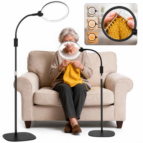 Extra Large Floor Magnifying Glass with Light and Stand