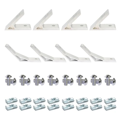 4Pcs 45deg, 4Pcs 135deg 1010 Angle Bracket 1" x 1" 10 Series Aluminum Extrusion 45 Degree Joint Connector Brace for Slot 45° Corner Joiner 135deg 1020 1 Inch Extruded Aluminium Profile - style: 4 sets 45deg 135deg bracket with m6