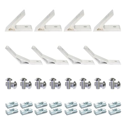 4Pcs 45deg, 4Pcs 135deg 1010 Angle Bracket 1" x 1" 10 Series Aluminum Extrusion 45 Degree Joint Connector Brace for Slot 45° Corner Joiner 135deg 1020 1 Inch Extruded Aluminium Profile - style: 4 sets 45deg 135deg bracket with m6