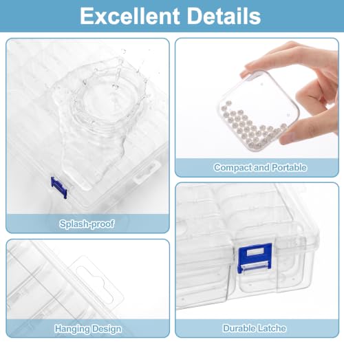 DILIBRA Bead Organizer Box, 92Pcs Small Bead Organizers and Storage - color: 2 Pack (92 Organizers)