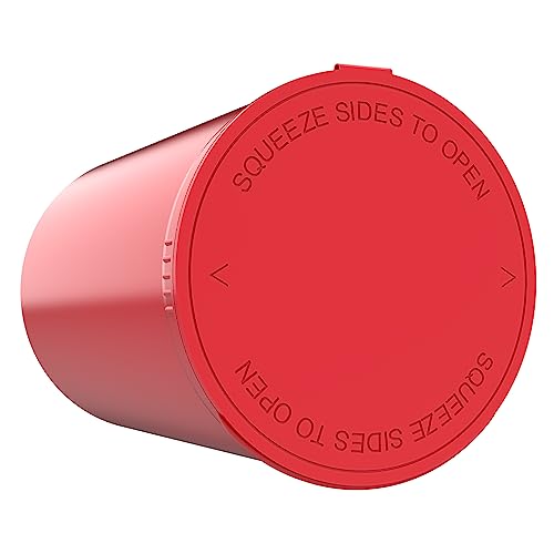 Dragon Chewer 160 Dram CR Plastic Packaging Pop Top Containers - Child Resistant Travel Holder Vial Bottles - 33 qty (Red) - color: Red