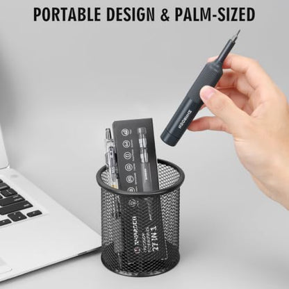 SHARDEN 27-in-1 Precision Screwdriver Set Multi Bit Mini Small Screwdriver - color: Grey, size: Pocket Size-Precision