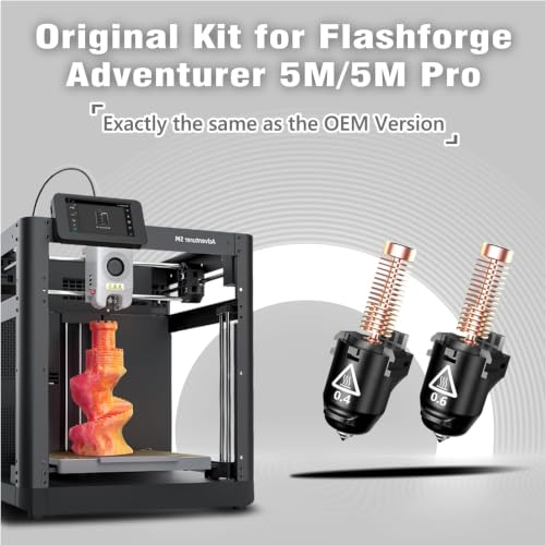 Original 3D Printer Nozzle 0.4mm 0.6mm for FLASHFORGE Adventurer 5M Hotend,3S Quick Detachable Nozzle,Up to 280℃ High Temp 32mm³/s High Flow Nozzle,Adventurer 5M Pro Nozzles Kit - style: 0.4mm+0.6mm