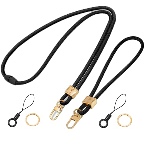 Fishent Lanyard, Cute Neck Lanyards for Keys ID Badges Holder, Keychain Key Teacher Lanyard with Safety Breakaway Buckle for Women Men, Black-2 - color: Black-2