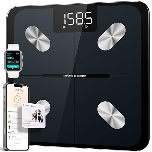 Etekcity Smart Scale for Body Weight, Body Fat and BMI, FSA Eligible - color: Black, size: 11 x 11 inches