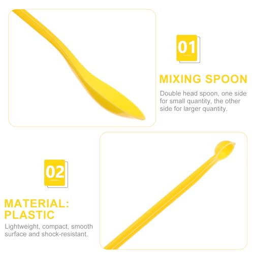 SOLUSTRE Plastic Chemistry Spoons Double-Ended Lab Spatula Scoop for and Granule Sampling Lightweight Mixing for Scientific Industrial Home and Restaurant Use