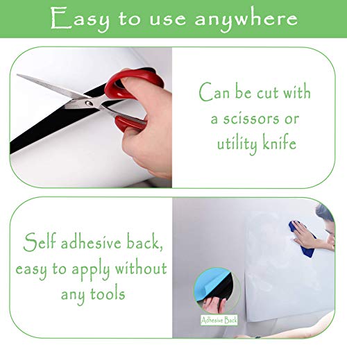 ZHIDIAN Magnetic Whiteboard Sticker for Wall/Door, 4 x 66 ft Large Self Adhesive White Board Wallpaper, Whiteboard Contact Paper, Large Dry Erase Sheet/Film/Roll for Office/Home/School - size: 78"W x 48"H