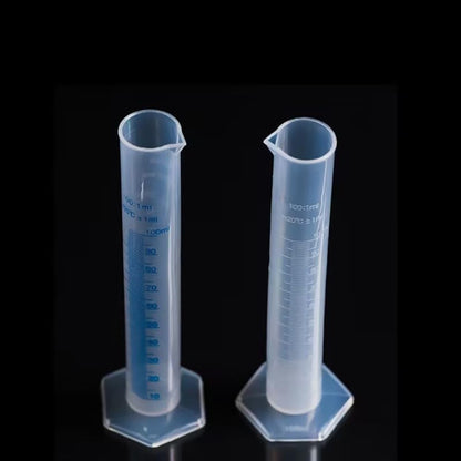 Transparent 100ml Plastic Graduated Cylinder, Measuring Cylinder Set, Science Lab Cylinders, Lab Cylinders Glassware and Labware