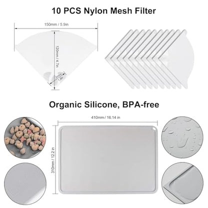 Resin 3D Printer Accessories Kit for Cleanup with Funnel & Silicone Mat