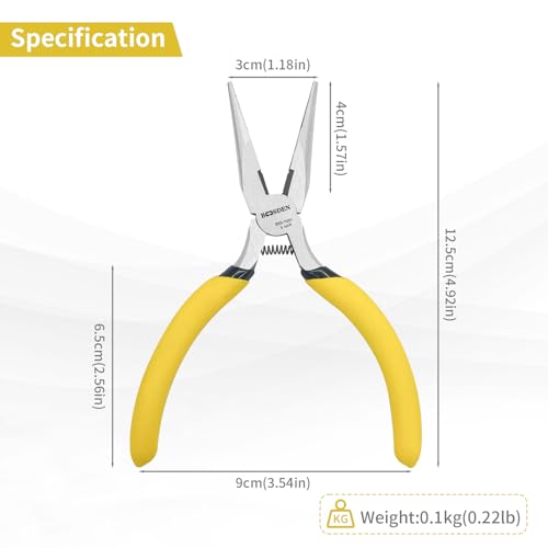 BOOSDEN 5" Mini Needle Nose Pliers for Jewelry Making, 10 Pack Pliers Bulk - size: 5''-10 pack