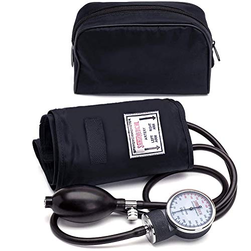 Santamedical Manual Blood Pressure Cuff - Adult Aneroid Sphygmomanometer - color: Black, size: Without Stethoscope