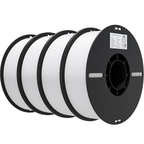 Creality PLA 3D Printer Filament, White, 4-Pack, Total 4KG - color: White*4 Pla, size: 4kg