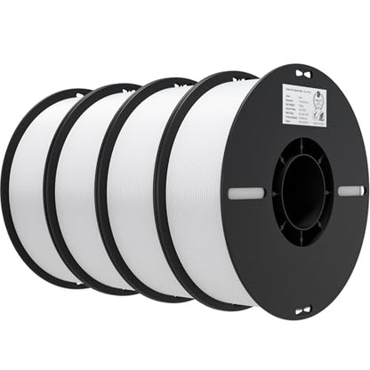 Creality PLA 3D Printer Filament, White, 4-Pack, Total 4KG - color: White*4 Pla, size: 4kg