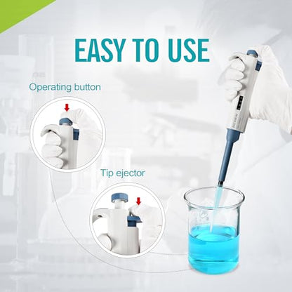 LICHEN Micropipette Adjustable 100-1000μl with Pipette Tips - size: 100-1000μl