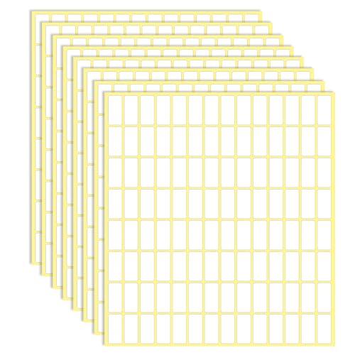 30 Sheets White Labels Stickers for Writing 10 X 20 mm Small Price Tags Blank Storage Container Stickers for Jars File Folders School Office Kitchen (3360 Labels) - color: 3360pcs 20x10 Mm