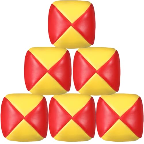 Patelai 6 Pack Juggling Balls for Beginners, Soft Juggle,Yellow Orange - color: Yellow Orange