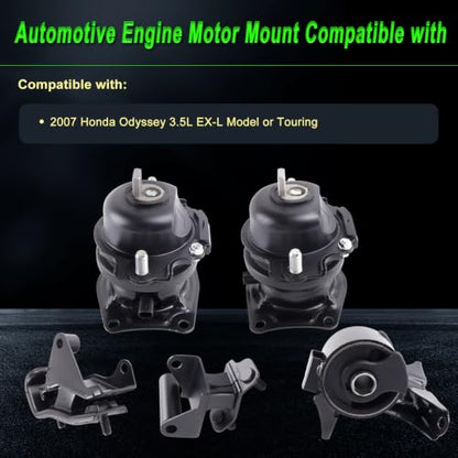 Engine Motor Mount Compatible with 07 Odyssey 3.5L EX-L or Touring - size: 2007 Odyssey 3.5L EX-L