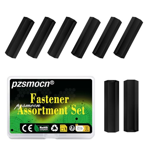 100pcs M3x20mm Nylon Black Female-Female Hex Standoff Spacer Kit - size: M3*20 mm, style: Black Female-Female Hex Standoff