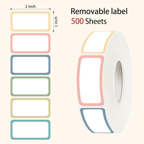 500 Pcs Removable Freezer Labels, Removable Freezer Labels Water Oil Resistant with Perforation Line for Food Containers Jars Pantry Organization (Morandi Color- 1x 2 inch) - color: Morandi, size: 1 x 2 Inch