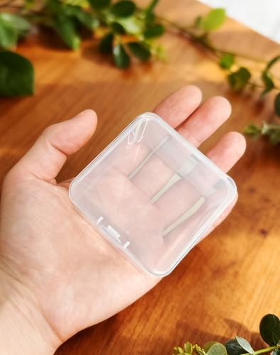 LJY 20 Clear Square Plastic Boxes, 2.6 x 2.6 x 1.4 in for Fishing Tackle - color: Clear, size: 2.6×2.6×1.4 in