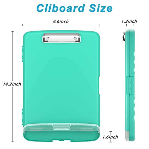 Rimilak Clipboard with Storage, 8.5 x 11'' High Capacity Clip Board, Green - color: Green