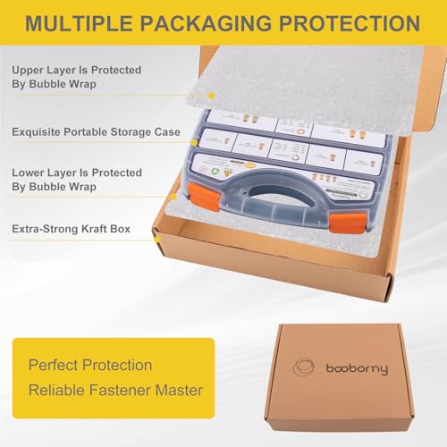 Rivet Nut Kit– Heavy Duty Rivet Nuts, Yellow Zinc Plating for Outdoor, Durable Storage Case (M3 M4 M5 M6 M8 M10 M12-1676PCS) - size: M3 M4 M5 M6 M8 M10 M12-1676PCS