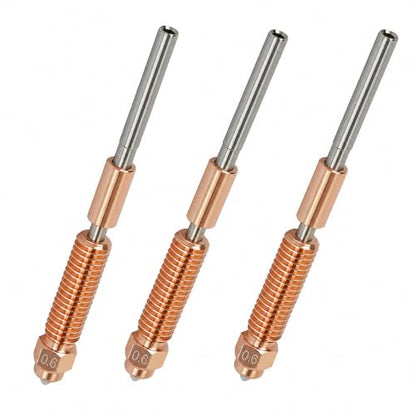 3PCS 0.6mm Unicorn Nozzle for Creality K1/K1 Max/Ender 3 V3/V3 Plus/K1C/K1 SE/K2 SE– Quick-Swap Hotend Nozzle with Titanium Heatbreak, Hardened Steel Tip - size: 0.6MM*3