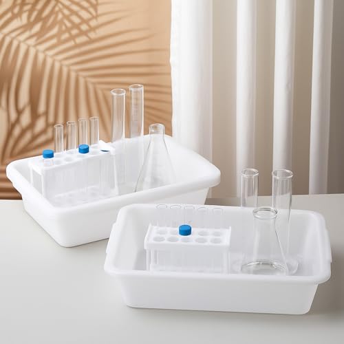 Kingdder 10 Pack Plastic Lab Trays 13.78'' L x 9.84'' W x 3.15'' H PP Tray - size: 13.78'' L X 9.84'' W X 3.15'' H